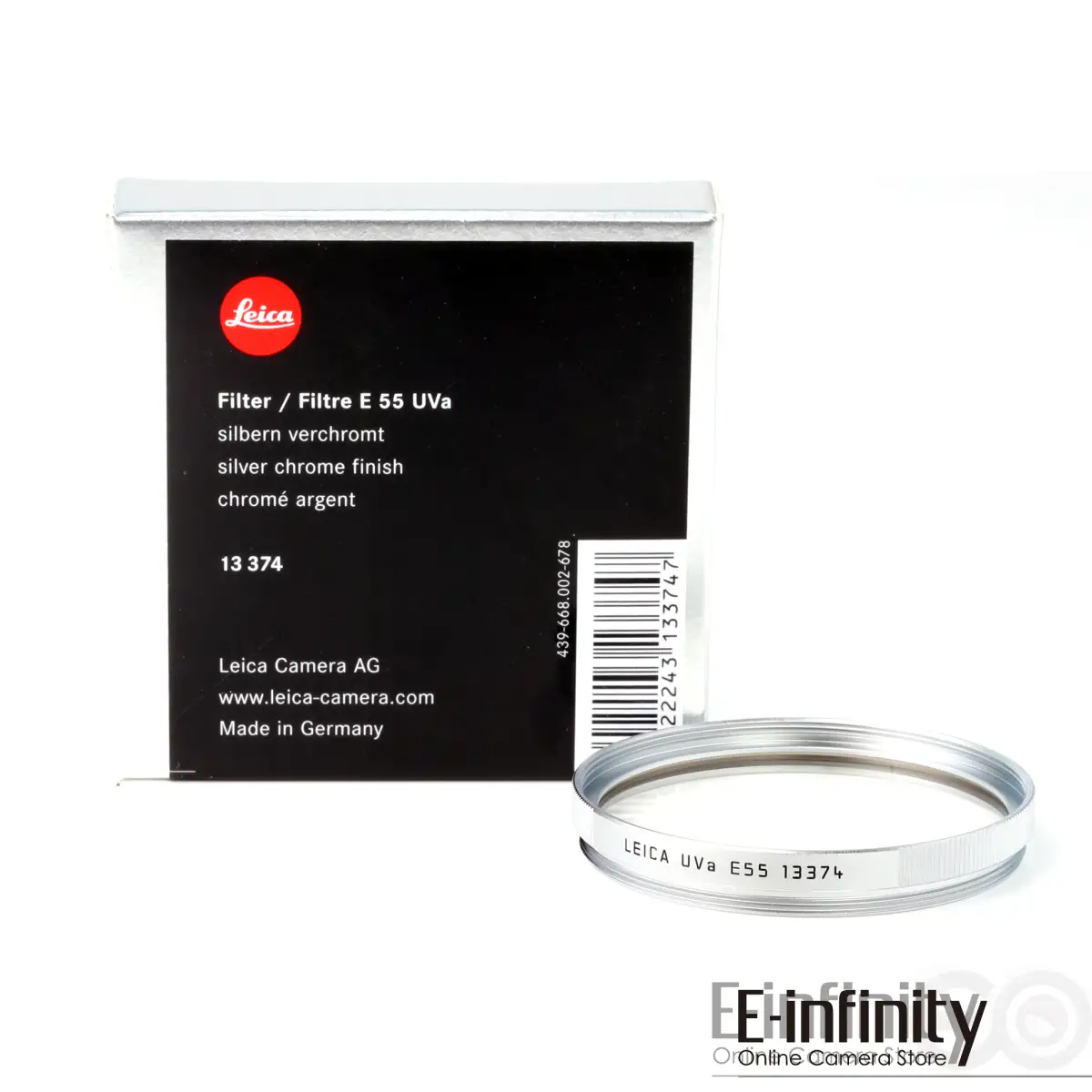 E-195 フィルター 13373 UVa E55 ライカ Leica Buy E-Infinity - (13374) Silver - Filter Glass UVa E55 Leica その他