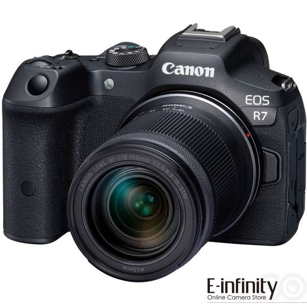 Canon EOS R7 spiegellose Digitalkamera mit 18–150 mm f/3,5–6,3 Objektiv