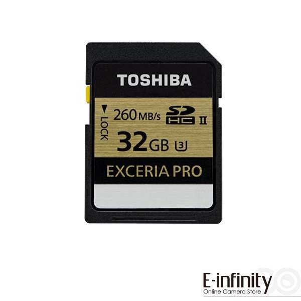 Toshiba Exceria Pro 32GB SDHC UHS-II 260MB/S (SDXU-B032G) SD Memory Card (Card Only, No Box)