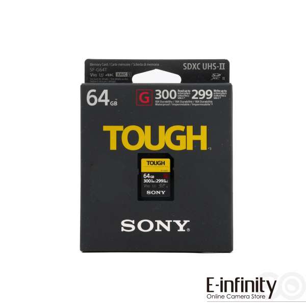 Sony 64 GB SF-G Tough Series UHS-II SDXC-Speicherkarte (SF-G64T)