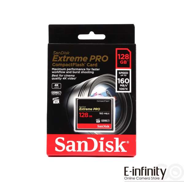 SanDisk 128GB Extreme Pro Compact Flash Memory Card 160 MB/s (SDCFXPS-128G)