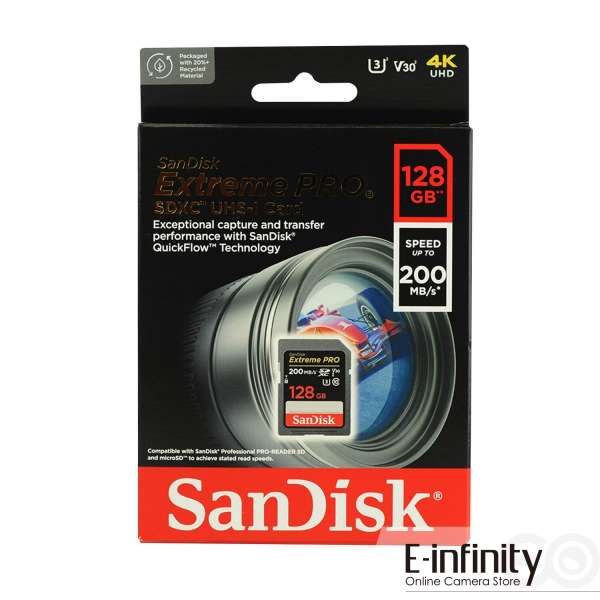 SanDisk 128 GB SDXC Extreme PRO UHS-I (200R/90 W) (SDSDXXD-128G)