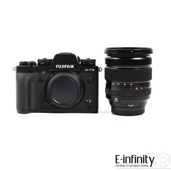 Cámara digital sin espejo Fujifilm X-T3 con kit de lentes de 16-80 mm (negro)
