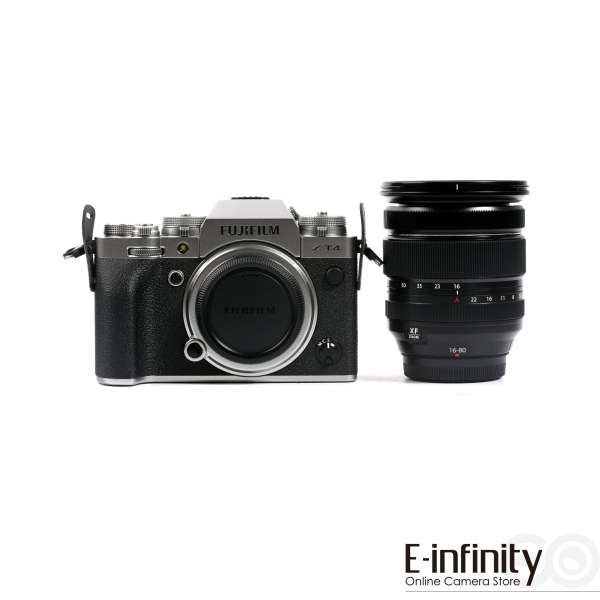 Appareil photo numérique sans miroir Fujifilm X-T4 avec kit d'objectif 16-80 mm (argent)