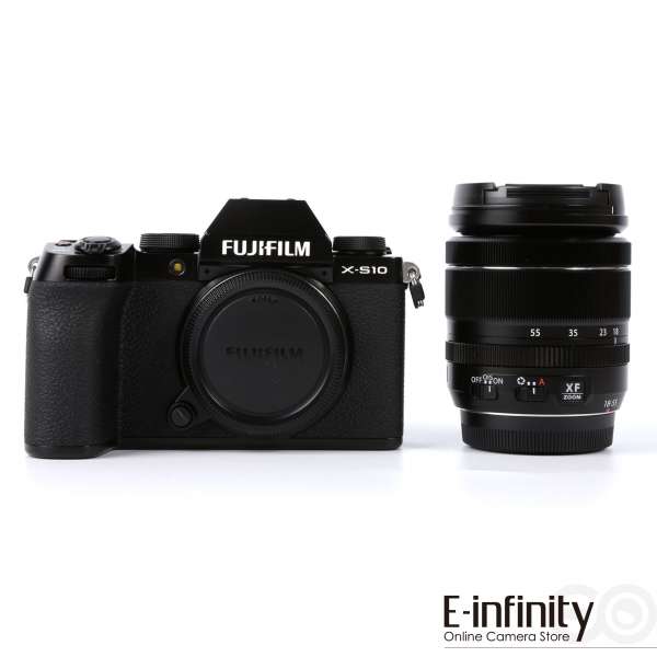 Fujifilm X-S10 peilitön digikamera 18-55mm f/2.8-4 objektiivilla (musta)