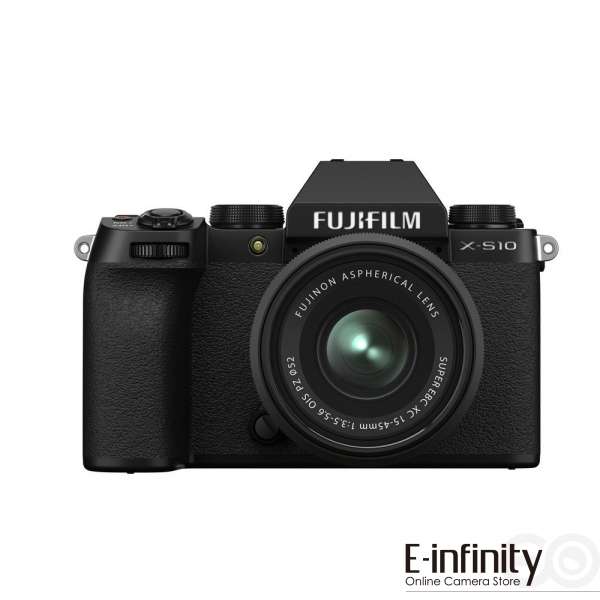 Fujifilm X-S10 peilitön digikamera 15-45mm f/3.5-5.6 objektiivilla (musta)